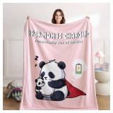 weigelia Mom is Charging Blanket - Pink Soft Fleece Throw Blanket Gift for Mom, Cozy Throw for Women, Couch Blanket for Christmas, Birthday, Mother s Day, 50'x60'