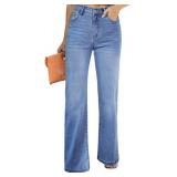 Womens Wide Leg Jeans High Waisted Straight Leg Baggy Trendy Denim Pants with Pocket. Medium