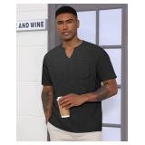 Men's V Neck T Shirts Short Sleeve Summer Casual Stylish Fitted Stretch Tees for Men XL