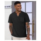 Men's V Neck T Shirts Short Sleeve Summer Casual Stylish Fitted Stretch Tees for Men XL