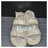 SOSOWHLTE Women's Platform Sandals with Arch Support - 3 Adjustable Straps Summer Beach Sandals, Lightweight & Slip-Resistant 6.5-7