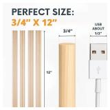 4PCS 3/4 x 12 Inches Birch Dowel Rods   4 Pack Natural Birch Wood Sticks Smooth Wooden Dowels for Crafts DIY Sticks for Crafting Projects D cor and Unfinished Wood Crafts
