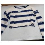 Coynor Striped Sweater Beige Blue XXL