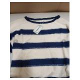 Coynor Striped Sweater Beige Blue XXL