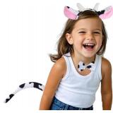 Kirei Sui Kids Dairy Cattle Milk Cow Headband Bowtie Tail Costume