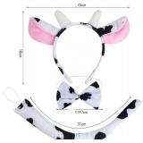 Kirei Sui Kids Dairy Cattle Milk Cow Headband Bowtie Tail Costume