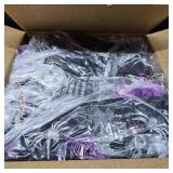 Halloween Wreath for Front Door, 18In Black Mesh Wreath with Glittery Silver Spiders & Purple Bats, Orange Green Purple Accents, Creepy Spider Decor for Indoor Outdoor Halloween Party Fireplace Decor