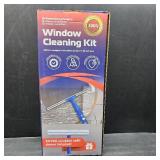 DSV Standard Window Cleaning Kit 62 , Window Washing Kit with Extension Pole with Silicone Scraper and 2X Microfiber Scrubber Sleeves, Window Cleaner Tool for Home, Shower, Glass, Mirror, Car
