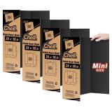 Chell Mini Size Trifold Poster Board, 16' x 24', Small Corrugated Project Boards, Black, 4 Pack