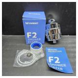 F2 Hard Water Solution Shower Filter - 2.5GPM High-Flow, 99.99% Chlorine/Fluoride/Toxic Chemicals/Heavy Metals Removal, Water Softener Shower Head Filter, Reduces Dry Skin & Frizzy Hair