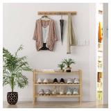 Z&L HOUSE 3-Tier Shoe Rack for Closet, Stackable Shoes Rack Organizer Free Standing Shoe Shelf for Entryway and Closet Hallway, Multifunctional Bamboo Rack in Different Combinations (3-Tier)