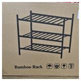 Z&L HOUSE 3-Tier Shoe Rack for Closet, Stackable Shoes Rack Organizer Free Standing Shoe Shelf for Entryway and Closet Hallway, Multifunctional Bamboo Rack in Different Combinations (3-Tier)
