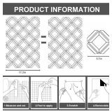 Heroad White Peel and Stick Wallpaper White and Black Contact Paper Geometric Modern Wall Paper for Nursery Room Bedroom Bathroom Cabinets Vinyl Roll Self-Adhesive Waterproof 17.3  x 78.7