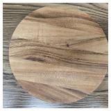 9' Acacia Wood Circle Serving Board