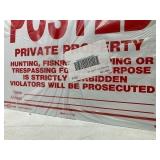 6 New Aluminum 14”x10” Private Property Posted Signs 