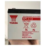 New Yuasa - NP7.5-12 AGM S65-12V 7.0Ah - Sealed Lead Acid Rechargeable Battery