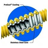 New BrassCraft CSSC44-48 5/8' OD (1/2' ID) x 48' LENGTH 1/2' MIP × 1/2' MIP Stainless Steel Gas Connector, Yellow