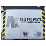 Case of 50 POLY PRO PANTS WHITE • ELASTIC WAIST Professional Quality