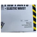 Case of 50 POLY PRO PANTS WHITE • ELASTIC WAIST Professional Quality