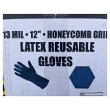 Bundle of 2 Bags of WorkHorse Reusable Latex Gloves, 12-Inch, 13-Mil - Professional Quality