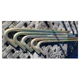 Bundle of 5 Heavy Duty Steel Tie Downs - Commercial Quality 15” Long