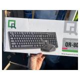 OLIVE- Qr-80 Wired Keyboard With Wired Optical Mouse Black
