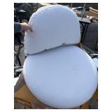 Circle Seat Luxury Quality Outdoor Cushions - Circle Seat & Half Circle Back - 3’ White/Ivoryish