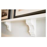 Box of 2 Decorative Brackets White 4'W x 10'H x 5 1/4'D Urethane bracket BKT5X10 by Fypon