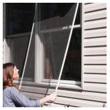 Bundle of Four 36 in. x 84 in. Gray Fiberglass Window Screen