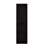 14-1/2 in. x 64 in. Open Louver Shutter Cathedral Top Black pair #002