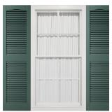 14 1/2'W X 64'H MID-AMERICA VINYL, STANDARD SIZE, OPEN LOUVER SHUTTER 028 - FOREST GREEN