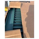 14 1/2'W X 64'H MID-AMERICA VINYL, STANDARD SIZE, OPEN LOUVER SHUTTER 028 - FOREST GREEN