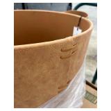 Beautiful Quality Large Faux Leather Storage Bin Camel Brown - Hearth & Hand Magnolia 16” x 16”