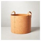 Beautiful Quality Large Faux Leather Storage Bin Camel Brown - Hearth & Hand Magnolia 16” x 16”