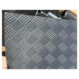 24” x 5’ x ½” Rubber Mat - Great Utility Mats for Work Place - Hatch Bubble/ Checkered Design