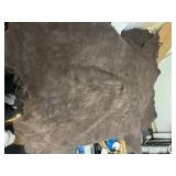 Bundle of 4 Dark Brown Goat Leather Hides - see images, Roughly 3’ x 2’ Sizing per Hide - GREAT FOR CREATIVE PROJECTS Refurbishing Etc