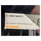 Goldenwarm 1 Pair 22 Inch Soft Close Drawer Slides, 2 Pack Heavy Duty Side Mount 100lb Capacity, Full Extension Ball Bearing Cabinet Glides for Kitchen