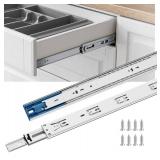 Goldenwarm 1 Pair 22 Inch Soft Close Drawer Slides, 2 Pack Heavy Duty Side Mount 100lb Capacity, Full Extension Ball Bearing Cabinet Glides for Kitchen