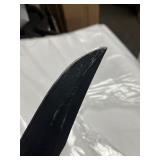Frost Cutlery Heavy Duty Steel M9-Type Black knife - Comes as is - Finger Holds on Grip