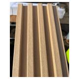 2 Pieces of Beautiful Wooden Slat Wall Panels - Oak Natural Color - not perfect sm blemishes on ends *Multi Lot, each bid will be Multiplied by the amount in the lot ( x8)*