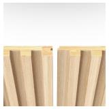 2 Pieces of Beautiful Wooden Slat Wall Panels - Oak Natural Color - not perfect sm blemishes on ends *Multi Lot, each bid will be Multiplied by the amount in the lot ( x8)*