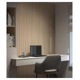 2 Pieces of Beautiful Wooden Slat Wall Panels - Oak Natural Color - not perfect sm blemishes on ends *Multi Lot, each bid will be Multiplied by the amount in the lot ( x8)*