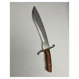 Beautiful Steel Curved Blade - Pirate Style Era - Wood & Gold Handle 11” Blade