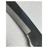 Beautiful Steel Curved Blade - Pirate Style Era - Wood & Gold Handle 11” Blade