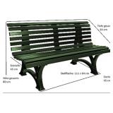 New inbox CourKoal Park Bench Bank Helgoland 41207 - Great for Personal Gardens or Community Space *Retails $260*
