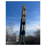 Bundle of 2 1-3/4 in. x 3-1/2 in. x 8 ft. Green Steel Fence T-Post with Anchor Plate