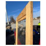 Wood Door With Glass Window - InterChangeable Screen Insert - 78” x 3’ - Contains blemishes see images
