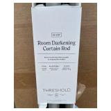 66'-120' French Curtain Rod Black - Threshold™: Steel, Single Rod, Antiqued Finish, 50lb Capacity