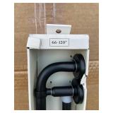 66'-120' French Curtain Rod Black - Threshold™: Steel, Single Rod, Antiqued Finish, 50lb Capacity