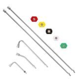 M MINGLE Pressure Washer Extension Wand - 120' Upgrade Power Washer Lance - Pressure Washer Accessories with 5 Nozzle Tips - 30°/90°/120° Curved Rod, 1/4' Quick Connect